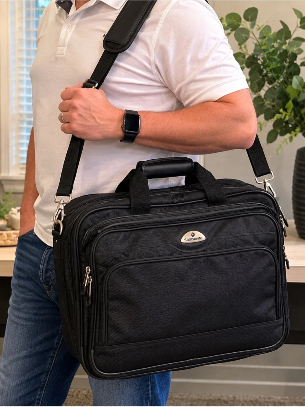 Samsonite Black Professional Laptop and Suitcase with Front Pockets